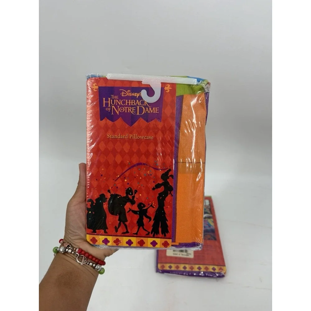 Disney Hunchback Notre Dame Pillowcase Standard Festival Fools VTG NOS Set Of‎ 2